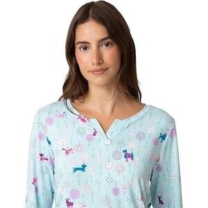 Hue Womens Timeless Jersey Folded Coridalys Blue- Dogs L